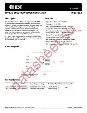 ICS7152AM-02 datasheet  